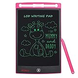NOBES Tableta de Escritura LCD 8.5 Inch, LCD Tablero de Dibujo Pizarras mágicas,Tablet para Niños,Juguetes Regalos para Niños Niña,Juegos Educativos (Rosa)