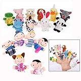 Binnan 16 Pcs Juguete Marionetas de Mano Animales Marionetas de Dedos para Niños Bebé