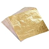 100 аркушів імітаційного золотого аркуша для мистецтв, ремесел для позолоти, прикраси, 14 на 14 см