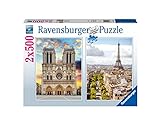 Ravensburger - Puzzle Viaje a Paris, 2 x 500 Piezas, Puzzle Adultos