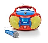 Karcher RR 5026 - Radio portátil para niños, Multicolor (Reproductor de CD, Radio FM, USB y micrófono)