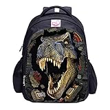 MATMO - Mochila de dinosaurio para niños, mochila escolar personalizable
