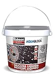 Rubson Aquablock SL3000 Grey Liquid Silicone, ປ້ອງກັນແລະສ້ອມແປງການຮົ່ວໄຫຼແລະຄວາມຊຸ່ມຊື່ນ, ຊິລິໂຄນ elastic ດ້ວຍເທກໂນໂລຍີ Silicotec, 1 x 1 kg