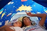 Tienda de Campaña Infantil SLEEPFUN Tent (Original) Tienda de campaña quitamiedos para Cama Infantil, Carpa Plegable con luz incorporada