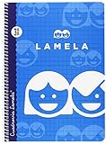 Lamela 07003 - Cuaderno Básico con Espiral, 40 hojas, 3 mm, Tamaño A5, Colores/Modelos Surtidos