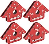 Poppstar Small magnétique welding square (Set of 4 pieces), Adhesion strength of welding magnets: 11,3 Kg, zoro 45°, 90°, 135°
