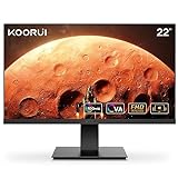 KOORUI Monitor de Jocs de 22 Polzades amb Altaveus Integrats, 100Hz, Pantalla 1080p, Penjoll, Sense Marc, HDMI, Inclinable, Cura dels Ulls, Muntatge a Paret VESA Negre