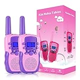 Kearui børnelegetøj til 3 4 5 6 7 8 år, walkie talkie til børn 8 kanalers LCD-skærm VOX langdistance 3 km, legetøjsgaver til drenge eller piger i alderen 3-12