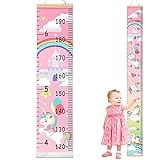 Chate ea Hifot Kids Unicorn Growth Chate Height Measurement Chate Cartoon Canvas Wall Hanging Rulers for Kids Boys Girls Room Decor 74.8''*7.87''