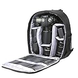 Рюкзаки для фотоаппаратов Docooler, водонепроницаемый рюкзак для фотосъемки со съемными перегородками, рюкзак для цифровой зеркальной камеры DSLR (серый)