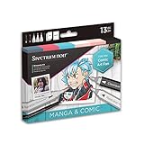 Spectrum Noir SPECN-DISC-COM rotuladores para manga y cómic, Magna & Comic, Juego de 13 piezas