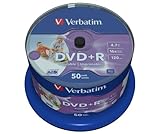 Verbatim 43512 - DVD+R vírgenes (50 Unidades), Plata