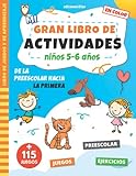 Mi gran libro de actividades 5-6 años: Libro de juegos y aprendizaje con ejercicios educativos para niños de preescolar | Multijuegos para las ... puntos | Ideal para preescolar hasta primera