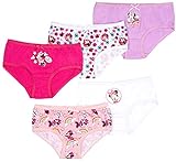 Дісней - Мінні Маус - Трусики для дівчаток - М'які бавовняні трусики - 5 комплектів білизни з 5 різними малюнками - Рожевий - Вік 2-3