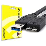 cogac ACTECOM USB 3.0 Micro B Poder Cable Cargador para Disco Duro Externo Toshiba Unidad
