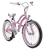 BIKESTAR Bicicleta Infantil para niños y niñas a Partir de 6 años | Bici 20 Pulgadas con Frenos | 20' Edición Cruiser Rosa