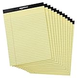 Amazon Basics - Bloc de notas legales (50 hojas de papel, 12 unidades), diseño de Canary