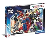 Clementoni 104 បំណែកមិនអនុវត្ត 104 Pieces DC Comics, Children's Puzzle Superheroes and Villains Characters, ចាប់ពី 5 ឆ្នាំ (25722), Multicolor, M