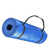 Smallrun Alfombra yoga pilates gruesa Esterilla Pilates Antideslizante 10mm Alfombrilla de Yoga Colchoneta de Yoga Esterilla Deporte Fitness 183x61x1cm (10MM-Azul)