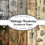 Vintage Anatomy Scrapbook Paper: Antique Looking Scrapbooking Paper, Junk Journal, Double Sided Decorative Craft Paper For Gift Wrapping, ... Paper Crafts, Collage, Mixed Media Art