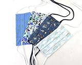 Tapaboca handmade, tapaboca con bolsillo para filtro, tapabocas hechas a mano, tapabocas de tela lavables (4 unidades)