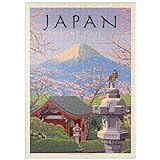 Japón: Monte Fuji, Póster De Época - Premium 500 Piezas Puzzles - Colección Especial MyPuzzle de Anderson Design Group