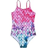 Nivofu One Piece Swimsuit for Girls, Girls Swimsuit, Mermaid Swimsuit for Girls, Swimsuit for Girls, Girls Summer Swimming Bathing Suits for Summer Swimming Party (3-4 ປີ)