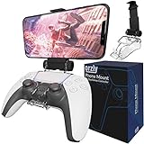 Orzly PS5 Accessory Game Clip Compatible sa Playstation 5 DualSense Controllers - Adjustable Mobile Phone Holder para magamit sa PS5 Game Controllers