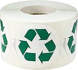 Reciclar las Pegatinas del Logo, 38 mm 1,5 Pulgadas Etiquetas Circulares 500 Paquete