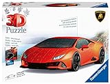 Ravensburger - Puzzle 3D, Lamborghini Huracán Evo, Edad Recomendada 8+, 108 Piezas - Dimensiones: 25.1 x 12.4 x 6.5 cm