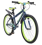 BIKESTAR Bicicleta Infantil para niños y niñas a Partir de 10 años | Bici de montaña 24 Pulgadas con Frenos | 24' Edición Mountainbike Azul Verde