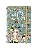 Finocam - Agenda 2021 Semana vista apaisada Espiral Design Collection Lady Español, Mediano - E5-117x181 mm