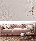 Superfresco Easy - Papel pintado para pared (1000 x 52 cm), color dorado rosa