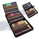 Kit Dibujo Completo 96 piezas - Principiantes o profesionales, Estuche de 72 Lapices Colores, 12 Lapices de Dibujo y Accesorios, Ideal para Artistas, Adultos y Niños