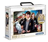 Clementoni - Puzzle 1000 piezas formato maletín Harry Potter, Puzzle adulto personajes (61882)