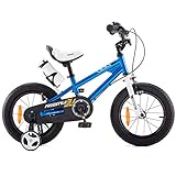 RoyalBaby Bicicletas Infantiles niña niño Freestyle BMX Ruedas auxiliares Bicicleta para niños 20 Pulgadas Azul