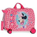 Disney Minnie Help on The Day Maleta Infantil Rosa 50x38x20 cms Rígida ABS Cierre combinación 34L 2,1Kgs 4 Ruedas Equipaje de Mano