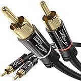 KabelDirekt – 1m Cable RCA Coaxial (Audio Estéreo Digital, 2 Conector RCA Macho a 2 Conectores RCA Macho, Cable Subwoofer, para Cine en casa, Alta fidelidad), Pro Series