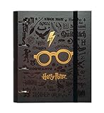 ERIK - Carpeta 4 anillas troquelada premium Gafas, Harry Potter, A4 (26x32cm)