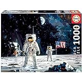 Educa - Genuine Puzzles, Puzzle 1.000 piezas, First man on the moon, Robert McCall (18459)