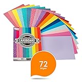 Craft Sensations Colorido papel de dibujo DIN A4 – 220 g papel de color – 72 hojas en 9 colores y patrones – para hobby, manualidades, impresión, escuela, decoración y regalos