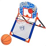 CB Toys 49539 - Mini Canasta Baloncesto Infantil portátil | Fácil de montar y de trasladar | 2 modos de juego | Recomendada para niños a partir de 3 años | Juegos exterior niños