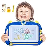 Peradix Pizarra Magnética Infantil, Colorido Borrable Tablero de Dibujo Magnético de Garabatos, Pizarras Magneticas Infantiles, Juguetes para Niños Infantiles (Azul)