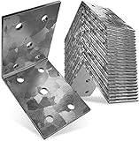 INNONEXXT Conector angular | 60 x 60 x 40 x 2 mm 25 piezas | ángulo, soporte angular, escuadra madera, ángulos metálicos, escuadras metalicas grandes, ángulo de acero, escuadras madera