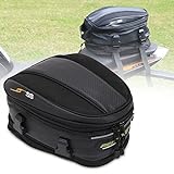 मोटरसाइकिल वाटरप्रूफ लगेज बैग मल्टीफंक्शनल सीट/सैडल बैग स्पोर्ट्स स्टाइल लेदरेट बैग (15L)