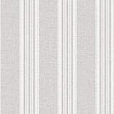 Arthouse 905000 Papel pintado, Gris, Ticking Stripe Grey Wallpaper 905000-Woven Stitched Linen Effect