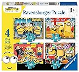 Ravensburger Puzzle, Minions, 4 Puzzle in a Box, Puzzles para Niños, Edad Recomendada 3+, Rompecabeza de Calidad
