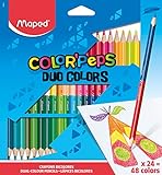 Maped - Pack de 24 lápices de colores DUO, el doble de colores. Madera FSC (829602ZV)