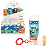 COLORBABY 77288 - Pompero Pixar 60ml pack de 36 pompes, Pompero anniversaire, bulles de savon pour enfants, Pomperos pour enfants, bulles de savon anniversaire, Buzz Lightyear, Toy Story, Nemo, Merida, Brave