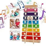 Xilófono Juguetes,Musicales Xilófono de Madera，Instrumento Musical de Percusión Mejor día Cumpleaños Regalo,para Niños de entre 3 y más